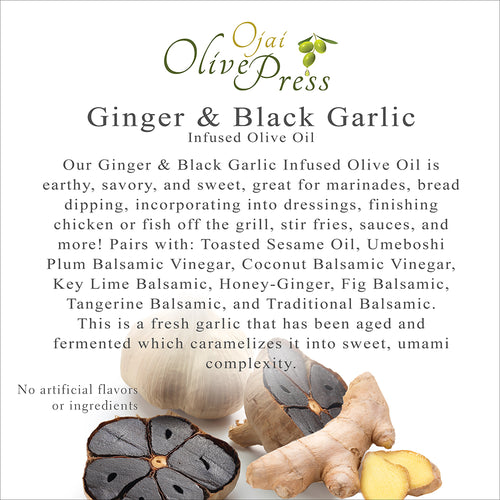 Black Garlic and Ginger Infused Olive Oil