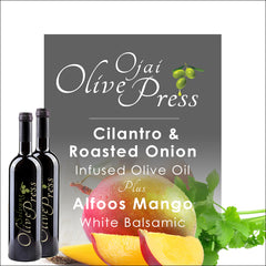 Mango White Balsamic with Cilantro & Roasted Onion Olive Oil