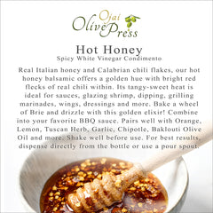 Hot Honey Vinegar Condimento