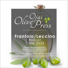 Frantoio/Leccino Premium Extra Virgin Olive Oil, Robust Intensity, 540 ppm