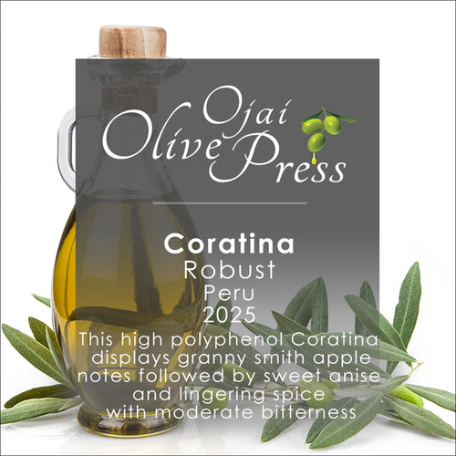 Coratina Premium Extra Virgin Olive Oil, Robust Intensity, 580 ppm