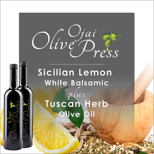 Sicilian Lemon Balsamic Vinegar and Tuscan Herb Olive Oil