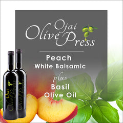 Peach Balsamic Vinegar and Basil Olive Oil