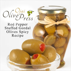 Olives - Red Pepper Stuffed Olives, Spicy Recipe