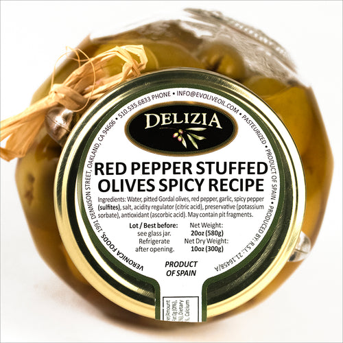 Olives - Red Pepper Stuffed Olives, Spicy Recipe