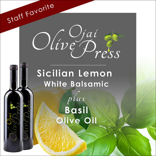 Sicilian Lemon Balsamic Vinegar and Basil Olive Oil