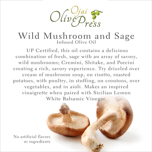 Wild Mushroom and Sage Infused Olive Oil