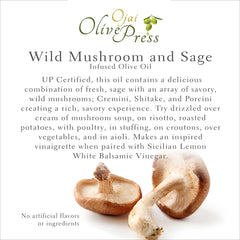Wild Mushroom and Sage Infused Olive Oil